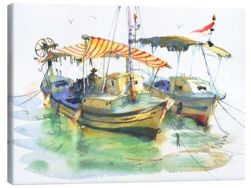 Tableau sur toile Fishing boats