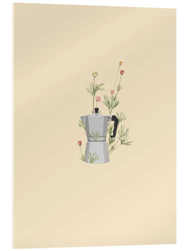 Acrylic print Floral Mokka Espresso