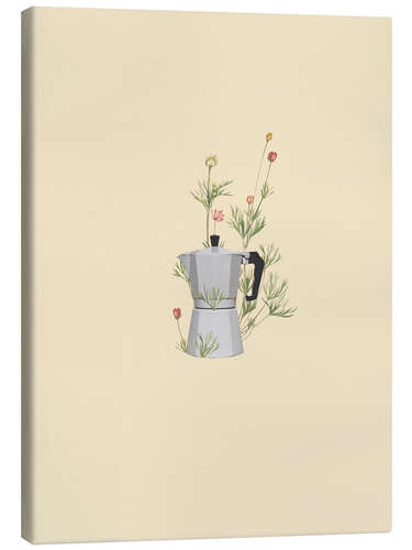 Canvastavla Floral Mokka Espresso