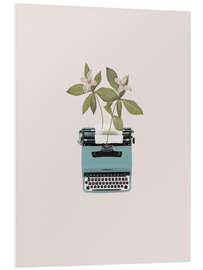 Tableau en PVC Botanical Typewriter