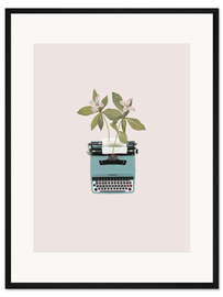 Gerahmter Kunstdruck Botanical Typewriter