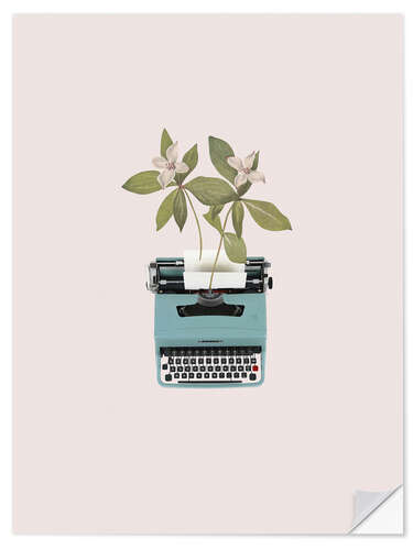 Wandsticker Botanical Typewriter