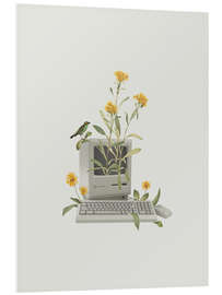 Tableau en PVC Floral Vintage Computer