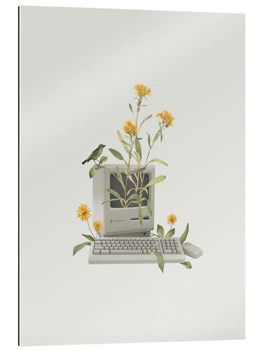 Galleriprint Floral Vintage Computer