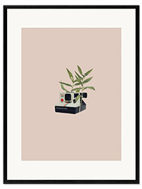 Gerahmter Kunstdruck Floral Polaroid Camera
