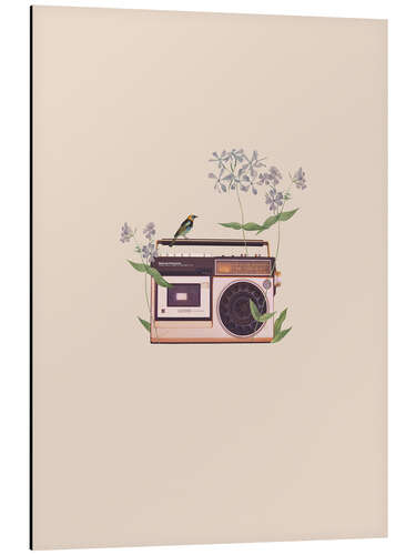Aluminiumsbilde Floral Radio