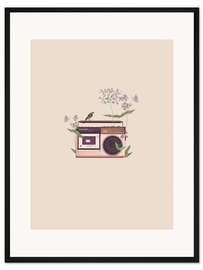 Gerahmter Kunstdruck Floral Radio
