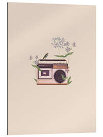 Stampa su plexi-alluminio Floral Radio