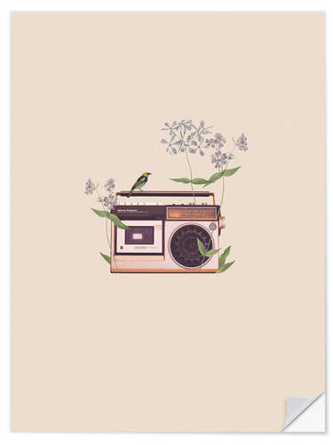 Wandsticker Floral Radio