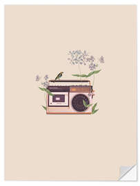 Autocolante decorativo Floral Radio