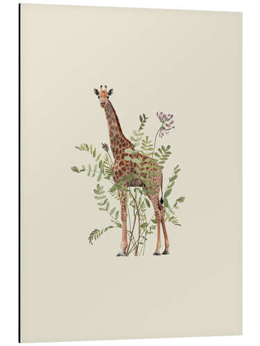 Alubild Floral Giraffe