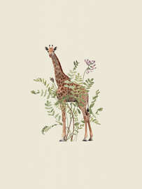 Magnettafel Floral Giraffe
