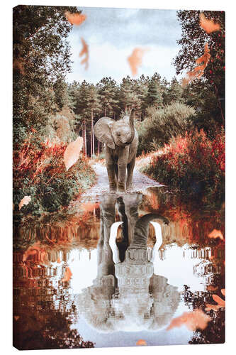 Leinwandbild Dream Big - aus Baby wird Elefant
