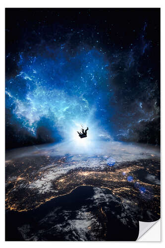 Wall sticker Astronaut falls down onto the Earth