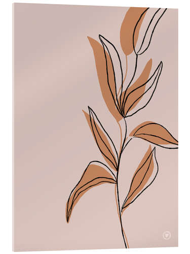 Acrylic print Leaves No. 2 - cinnamon