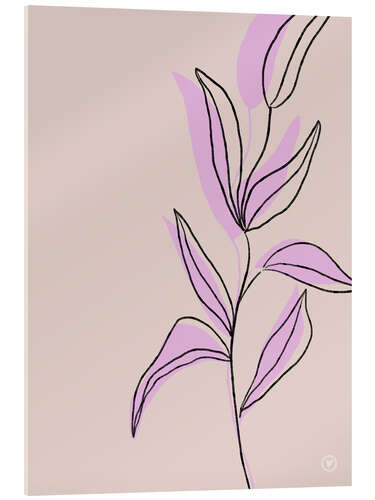 Acrylglas print Leaves No. 2 - lilac