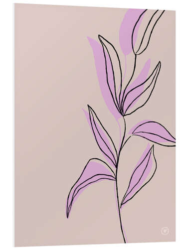 Foam board print Leaves No. 2 - lilac