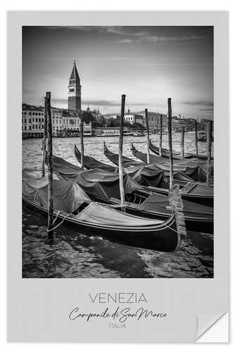 Selvklæbende plakat Venezia, Campanile di San Marco