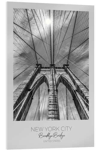 Cuadro de metacrilato New York City, Brooklyn Bridge (detalle)