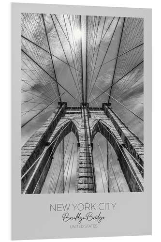 Tableau en PVC New York City, Brooklyn Bridge (detail)