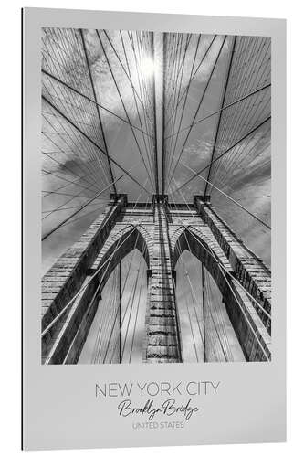 Quadro em plexi-alumínio New York City, Brooklyn Bridge (detail)