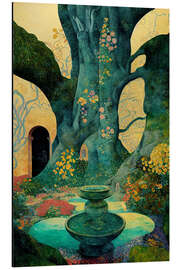 Magnettafel Der Brunnen und der Baum