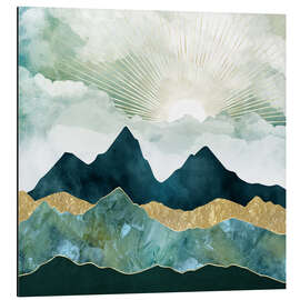 Magnettafel Goldener Sonnenaufgang hinter Wolken