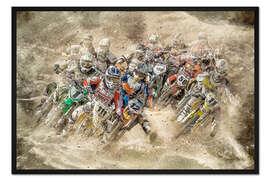 Gerahmter Kunstdruck Motocross II