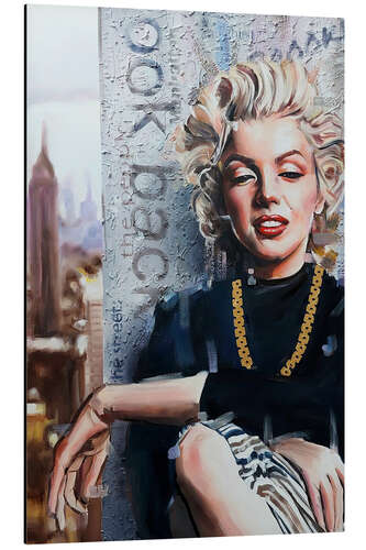 Aluminium print Marilyn in New York City