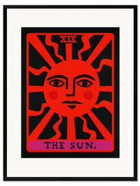 Impressão artística com moldura The Sun - Tarot Card