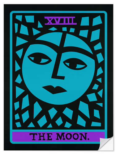 Naklejka na ścianę The Moon - Tarot Card