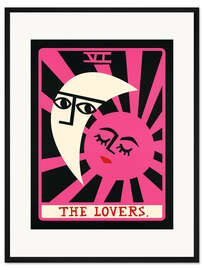 Gerahmter Kunstdruck The Lovers - Tarot Karte