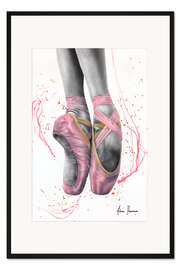 Gerahmter Kunstdruck Rosa Ballerinas