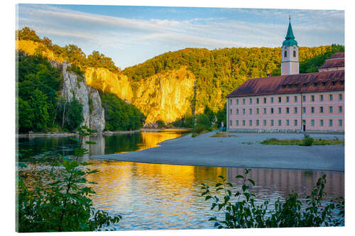 Acrylic print Weltenburg Abbey and Danube Gorge