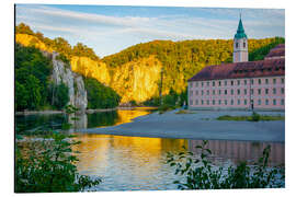 Aluminium print Weltenburg Abbey and Danube Gorge