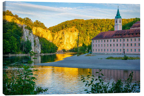 Canvas print Weltenburg Abbey and Danube Gorge