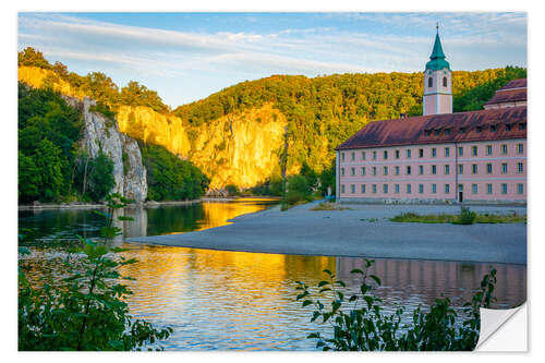 Sticker mural Weltenburg Abbey and Danube Gorge