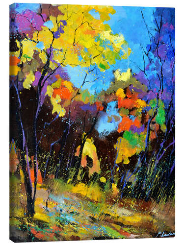 Canvas print Autumn colours in a forest