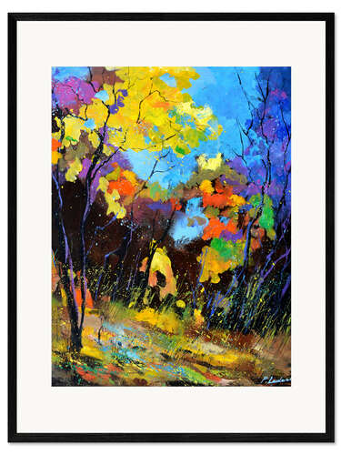 Framed art print Autumn colours in a forest