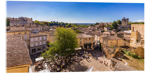 Acrylic print Saint Émilion wine village in France