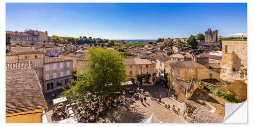 Sticker mural Saint Émilion wine village in France