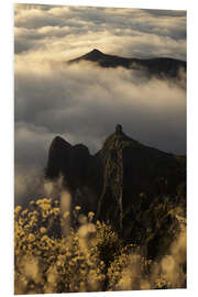 Foam board print Sea of fog over Madeira