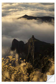 Självhäftande poster Sea of fog over Madeira