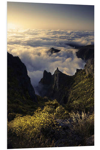 Foam board print Madeira in the Clouds