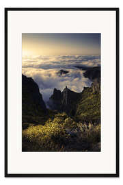 Gerahmter Kunstdruck Madeira in den Wolken
