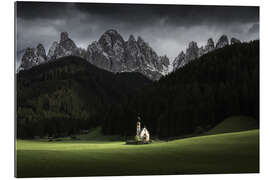 Tableau en plexi-alu Chapel in the Mountains