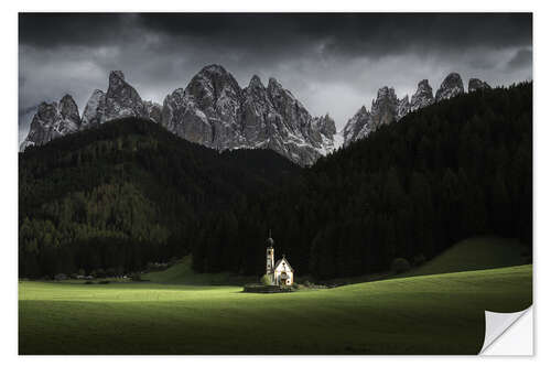 Vinilo para la pared Chapel in the Mountains