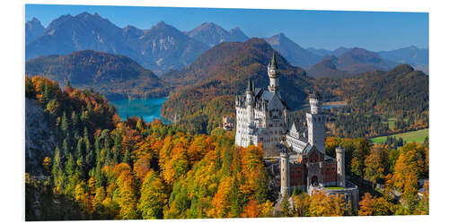 Stampa su PVC Neuschwanstein Castle in Autumn I