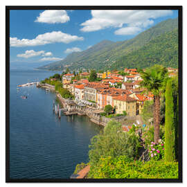 Gerahmter Kunstdruck Cannero Riviera am Lago Maggiore