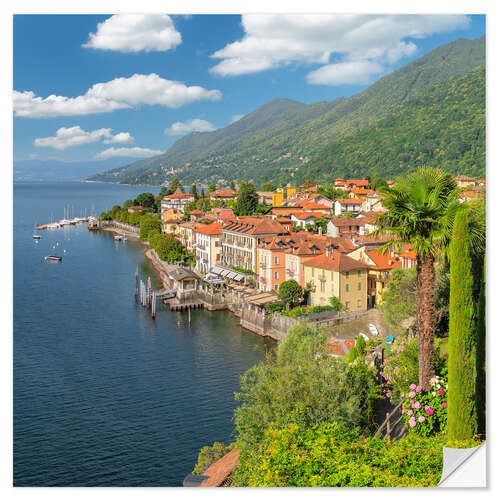 Självhäftande poster Cannero Riviera at Lake Maggiore